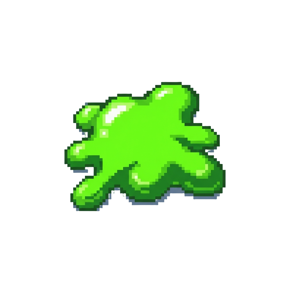 A Sticky Neon Green Slime Splatter
