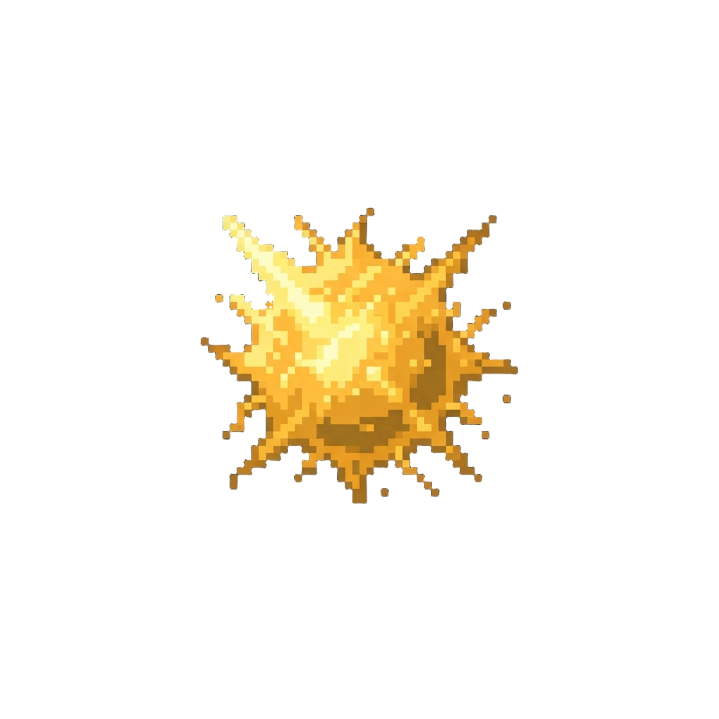 A Dazzling Golden Plasma Burst