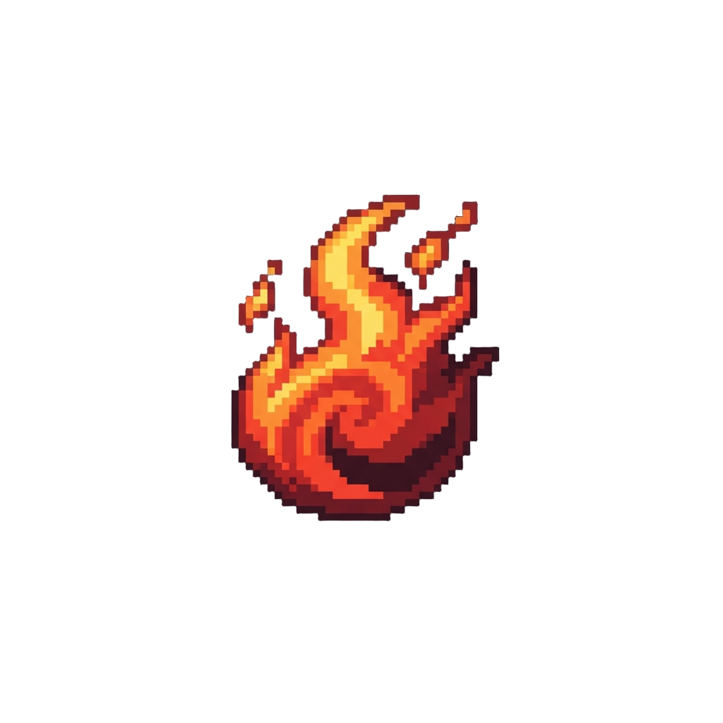 A Fiery Crimson Flame Blast