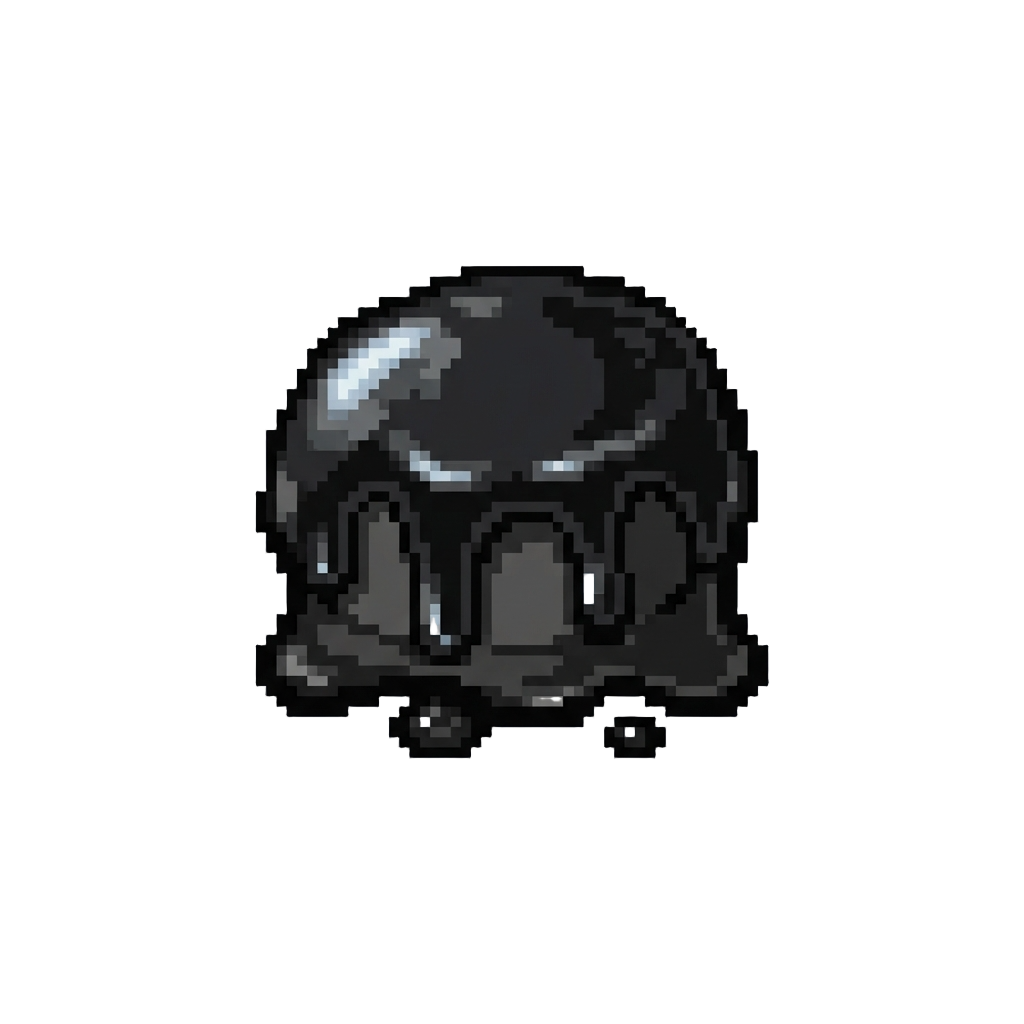 A Dripping Ink-black Ooze Coating