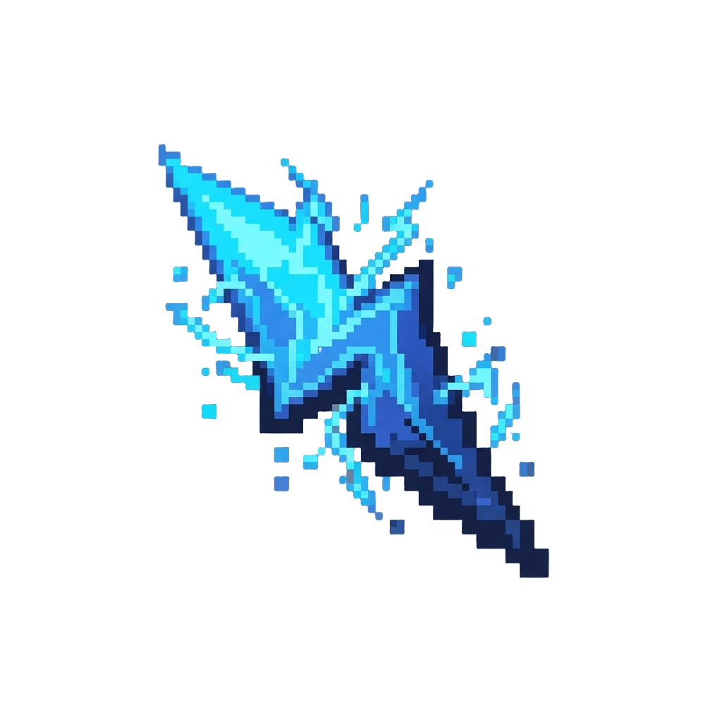 Electrifying Blue Thunderbolt Spark Jets