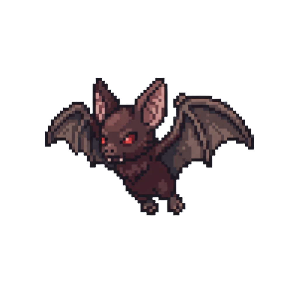 A Flying Vampiric Bat Creature
