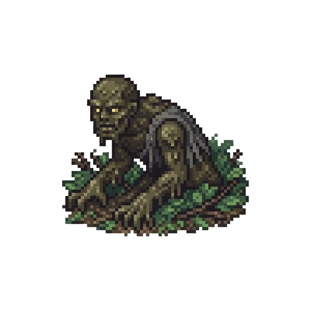 A Slimy Mud Zombie Crawling From the Bushes