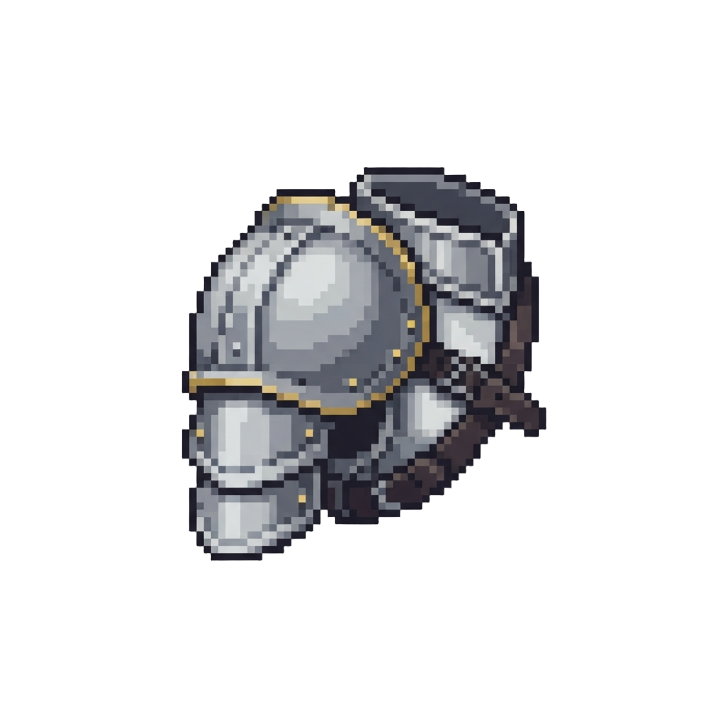 A Heroic Chrome Shoulder Plate Assembly
