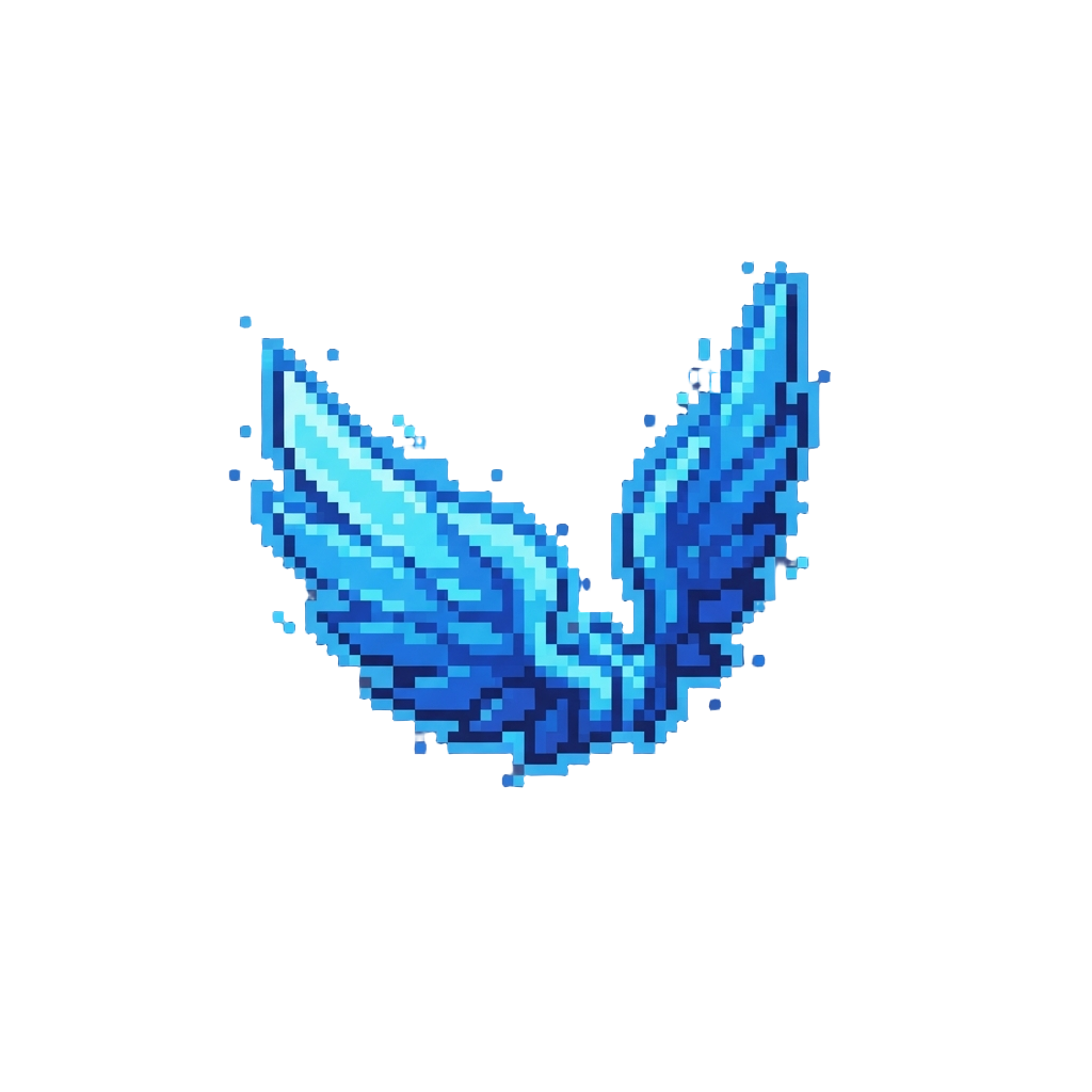 A Pair of Wings Made of Blue Energy