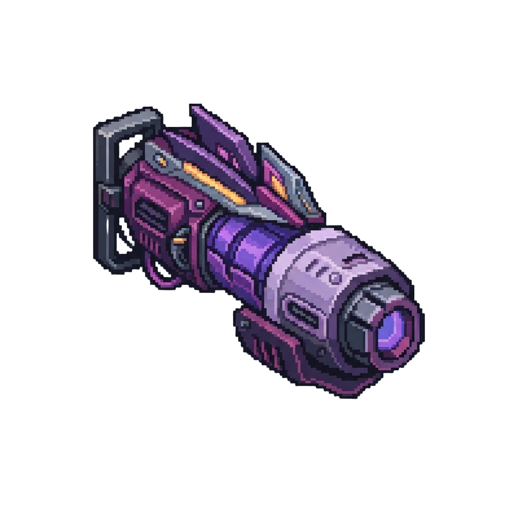 A Jagged Purple Fusion Arm Cannon