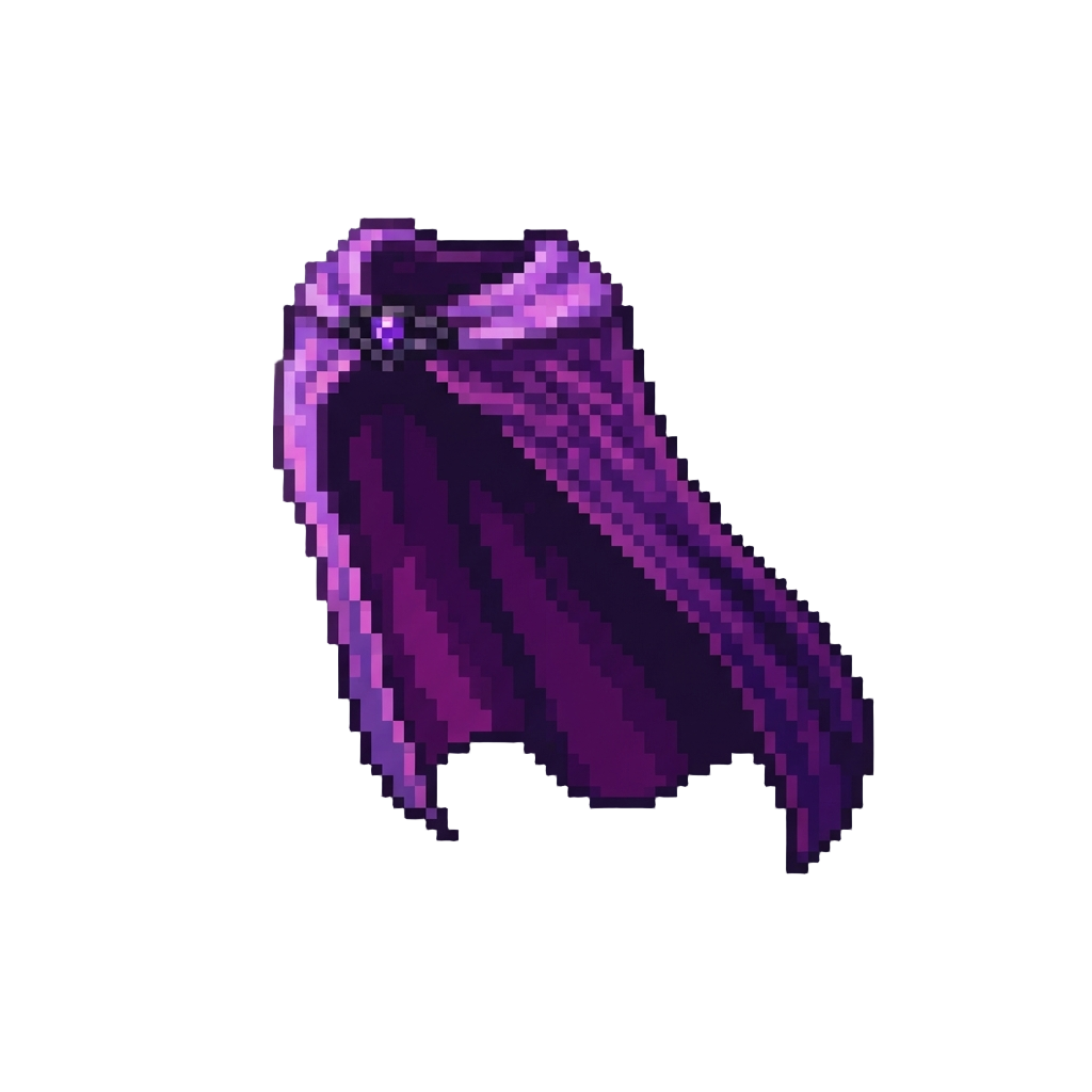 A Dark Cape Made of Woven Purple Plasma