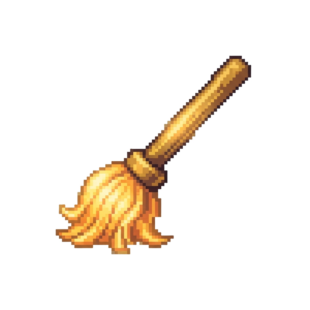 A Glowing Golden Mop