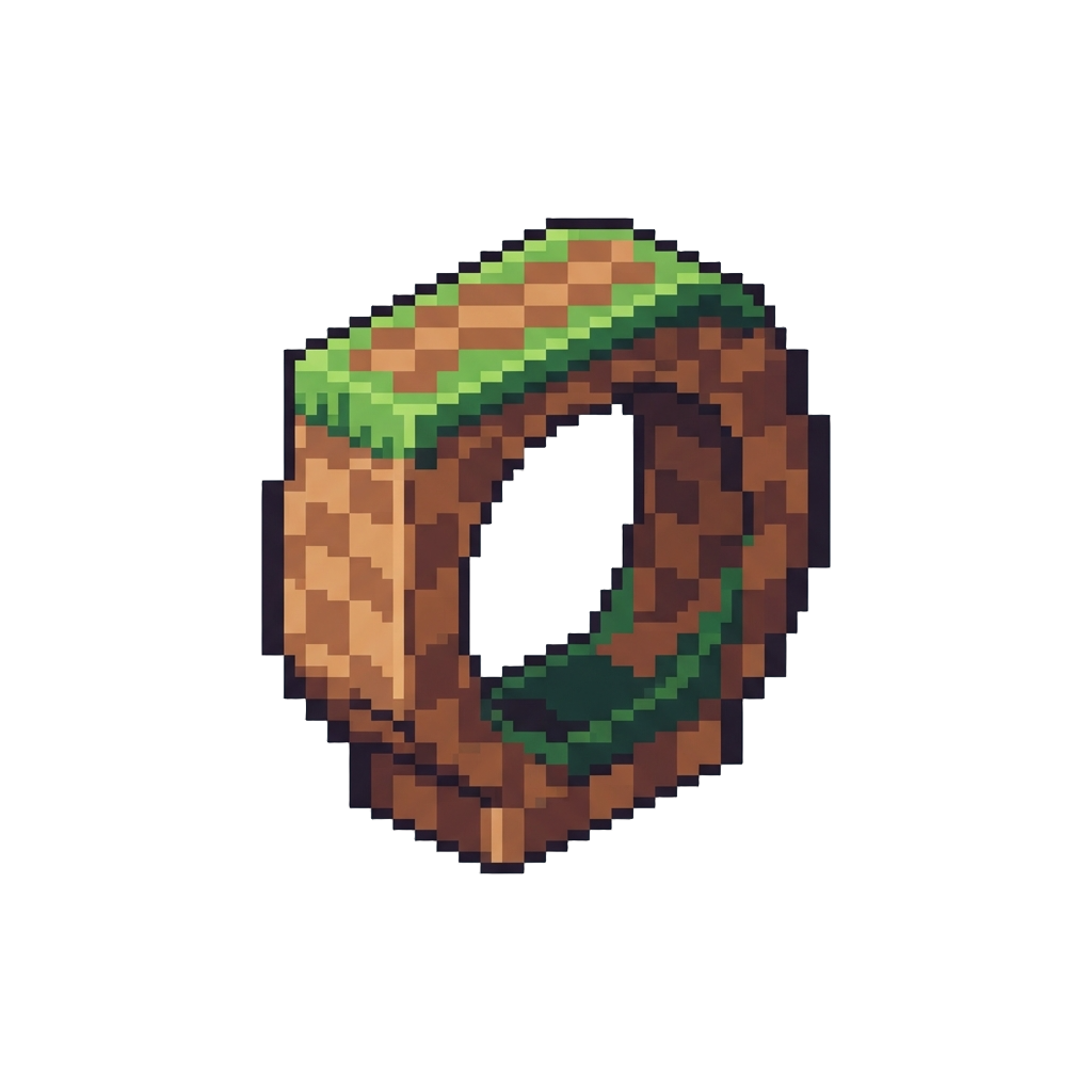 A Voxel Sonic the Hedgehog Green Hill Zone Loop Made of Checkered Dirt Blocks
