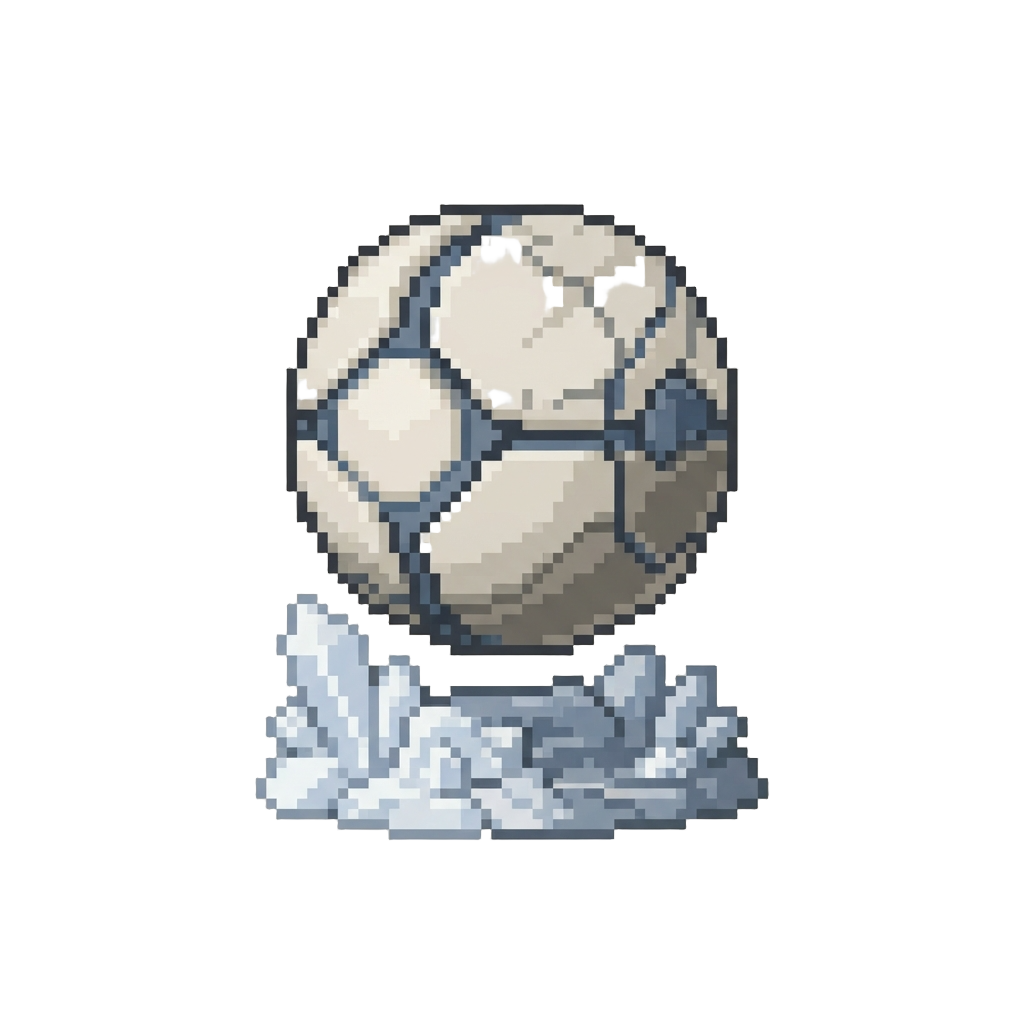 A Blocky Destiny Traveler Sphere Floating Above Quartz City Ruins