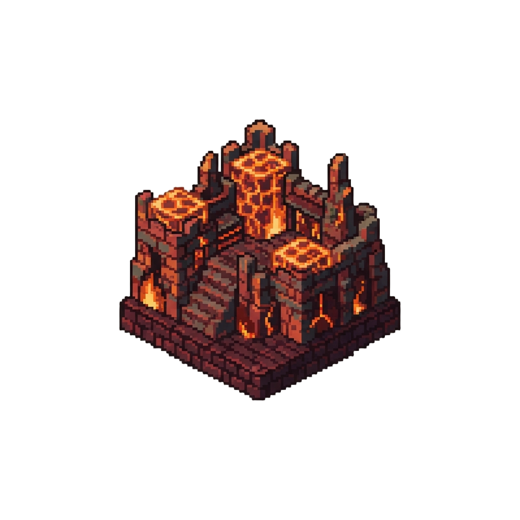 A Blocky Doom Hellscape Forged From Nether Bricks and Magma Blocks