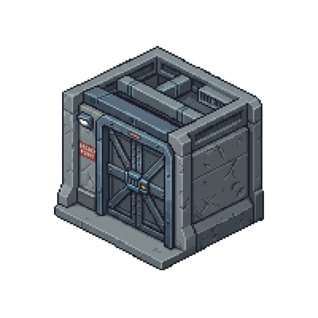 A Voxel Rainbow Six Tactical Breach Room with Reinforced Iron Doors