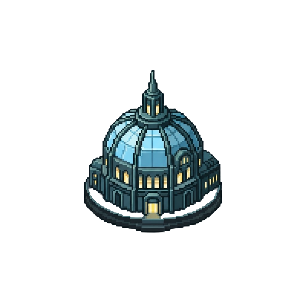 A Voxel Bioshock Rapture Underwater Dome Made From Glass and Prismarine