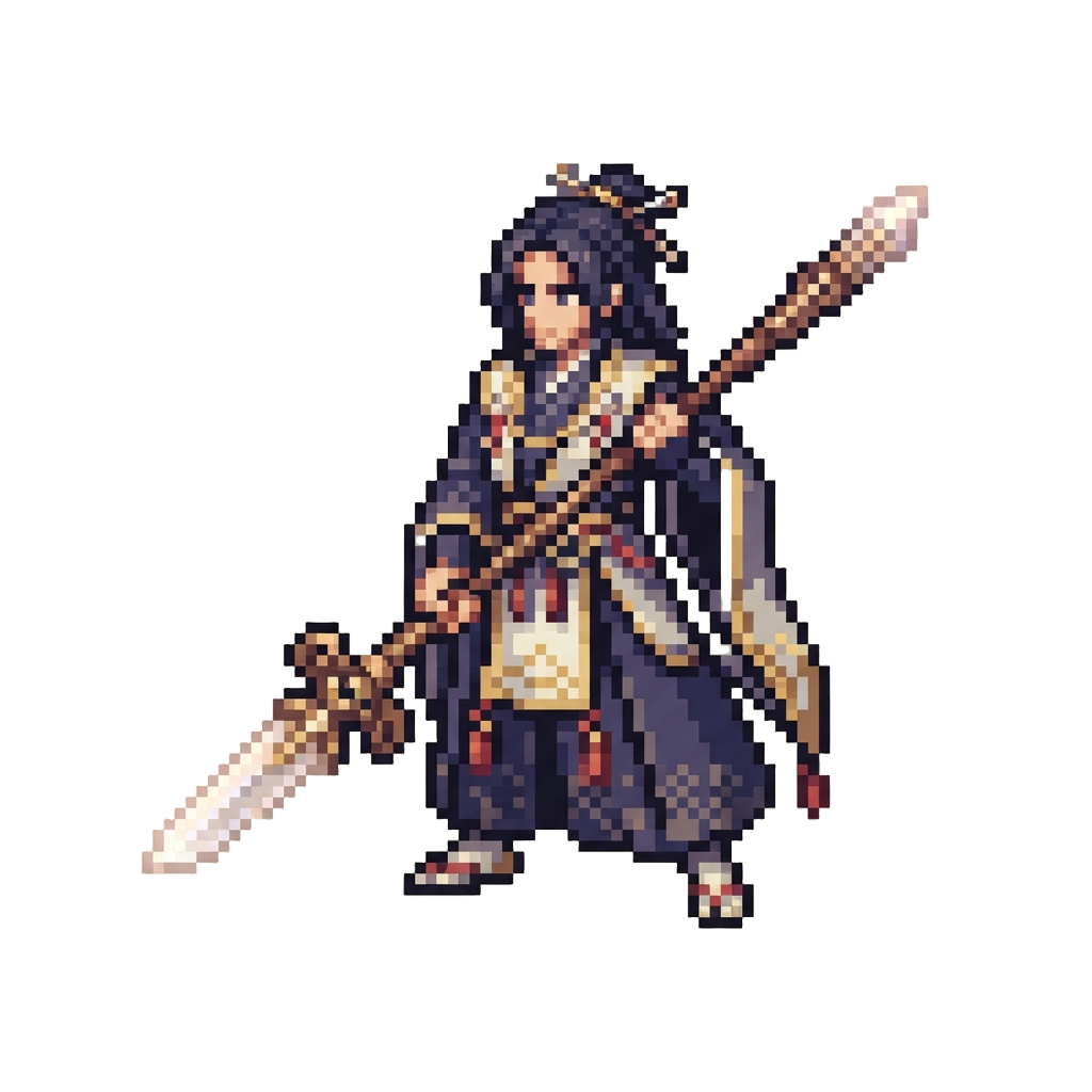 Izanagi the Creation God Wielding a Heavenly Spear