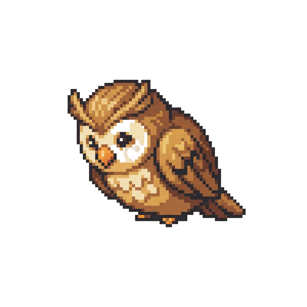 A Friendly Owl Bowing Politely