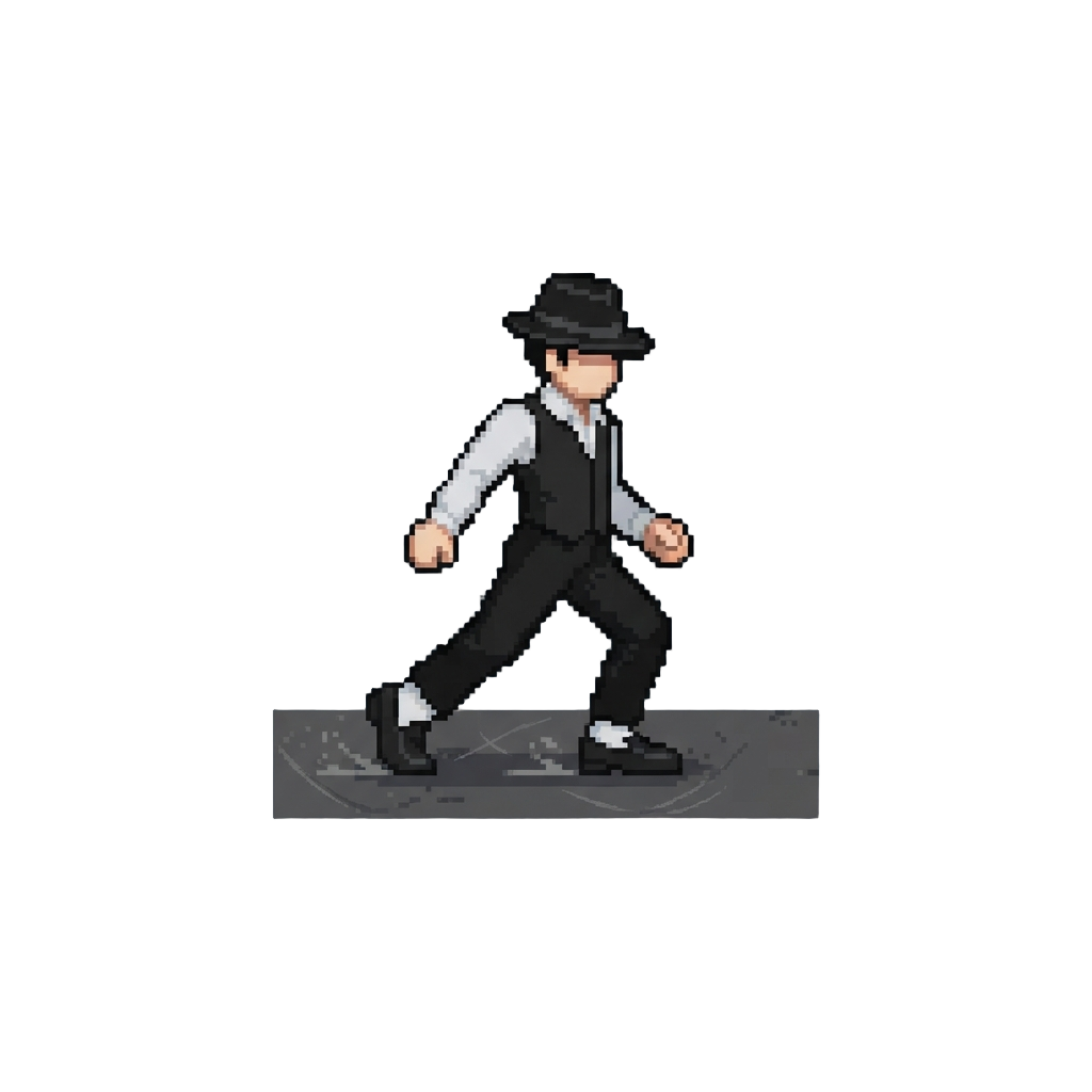 A Slick Moonwalk Slide Across the Pavement