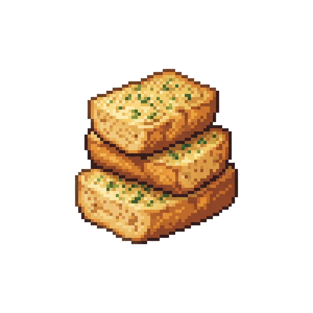 A Stack of Warm Garlic Bread