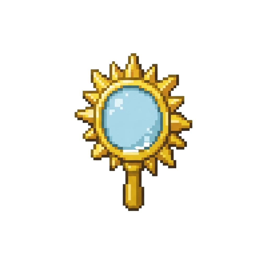 A Polished Sun-shaped Mirror