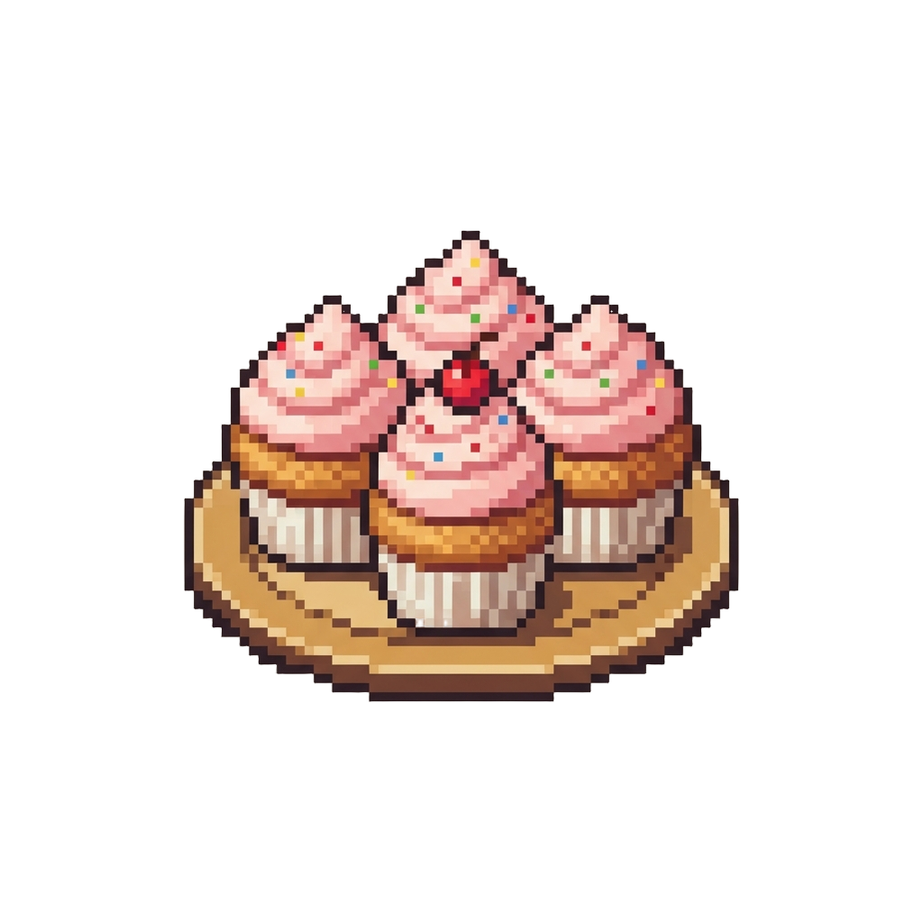 A Platter of Delicious Frosting Cupcakes