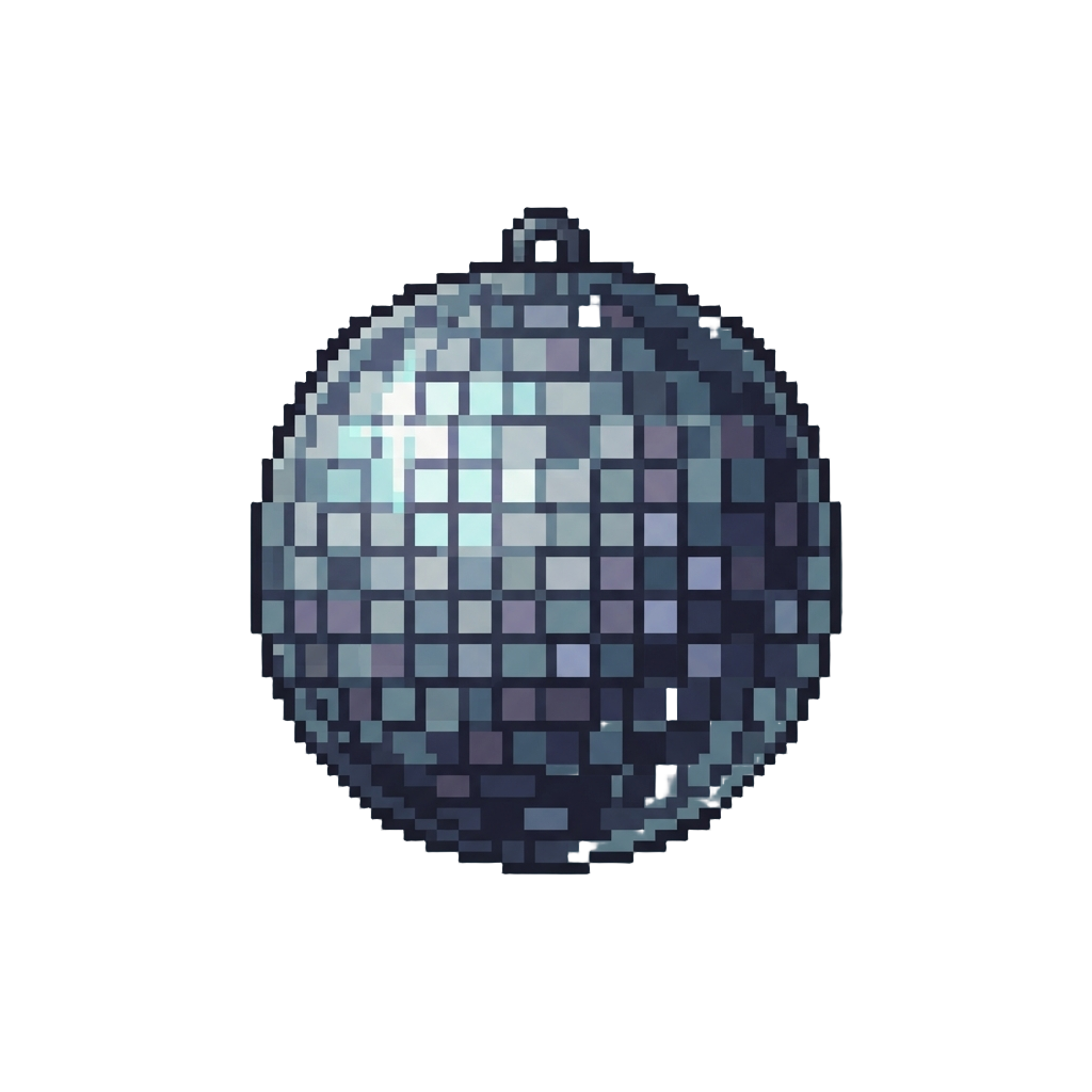 A Sparkling Disco Ball Spinning Wildly