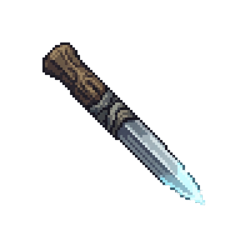A Glowing Silver Vampire Stake