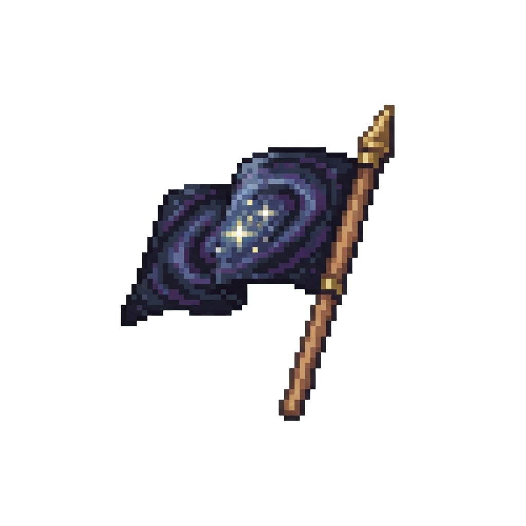 A Miniature Galaxy Pattern Flag