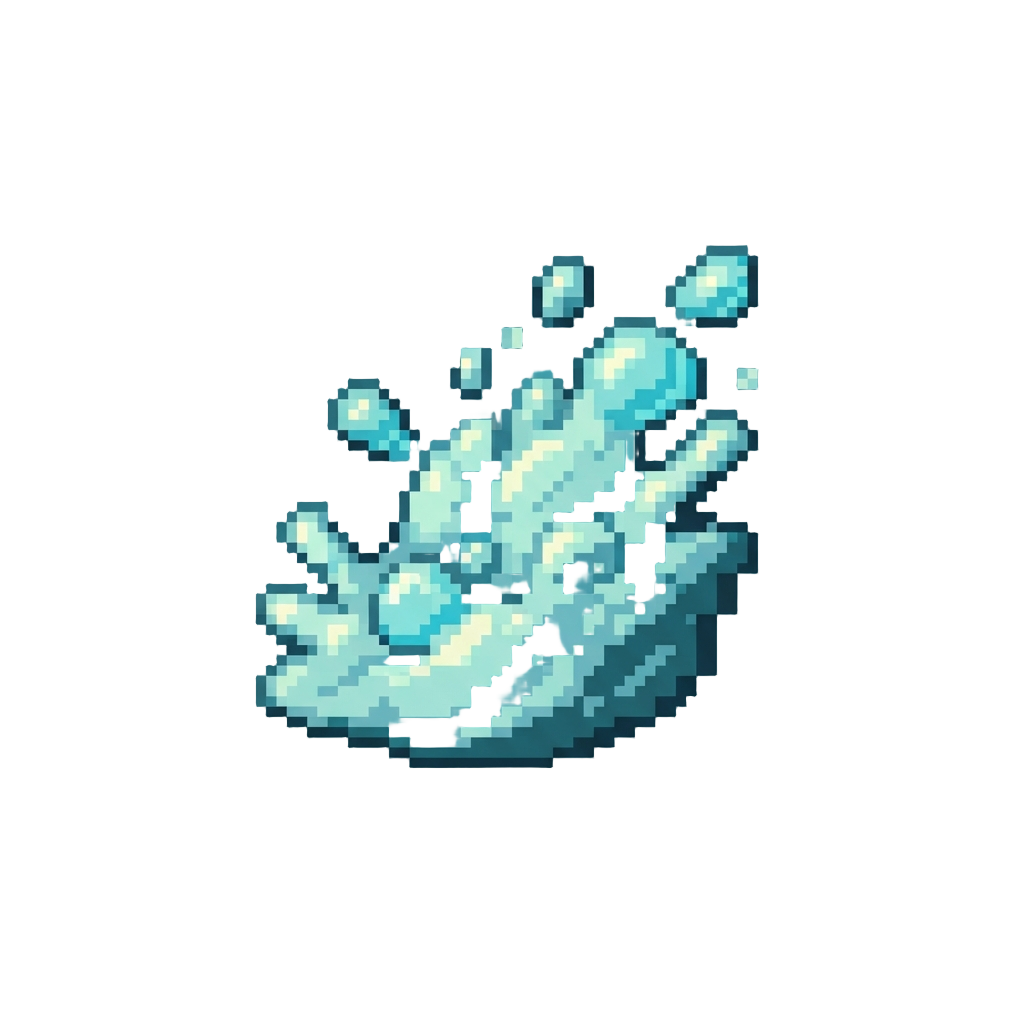 A Splash of Glittery River Foam