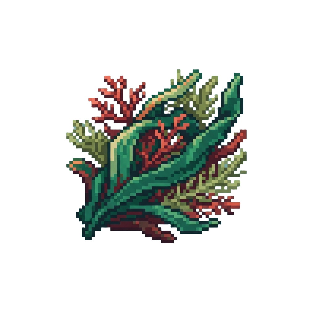 A Sea Tangle of Colorful Algae