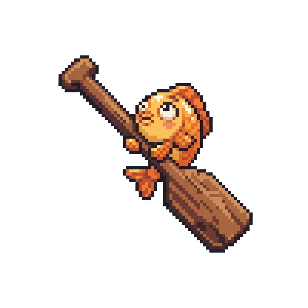 A Silly Fish Clinging to the Paddle