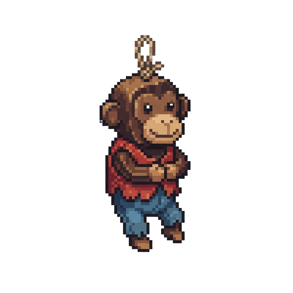 A Dangling Monkey Toy