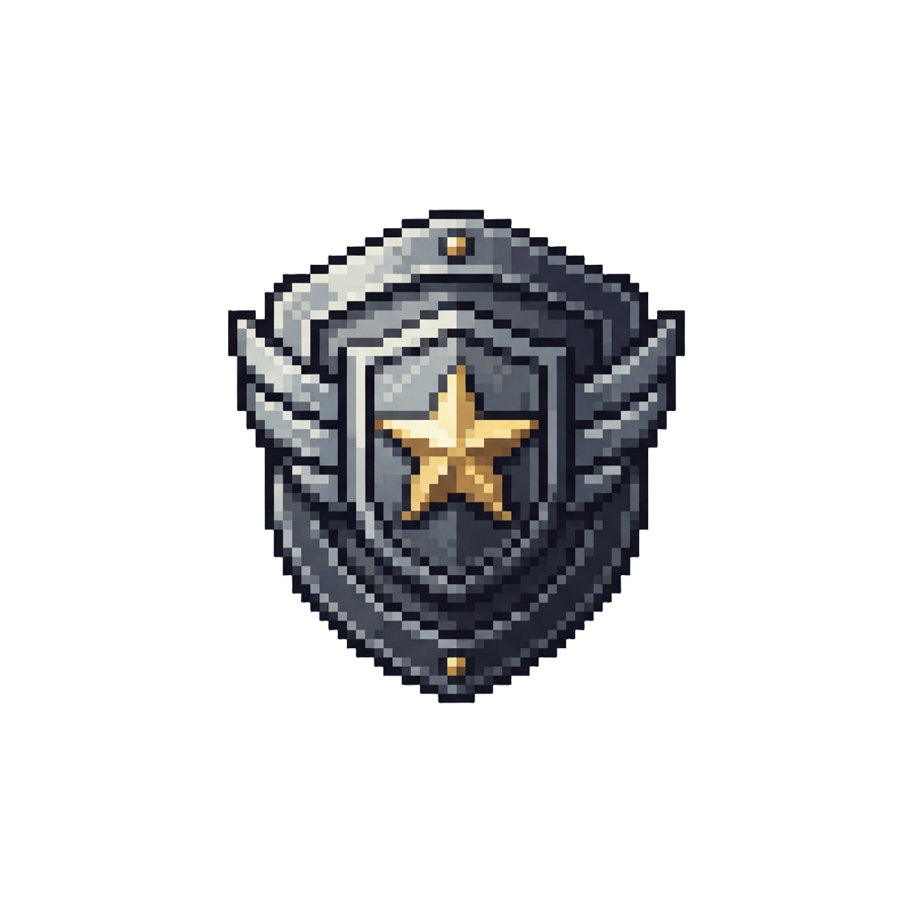 A Metallic Space Suit Badge