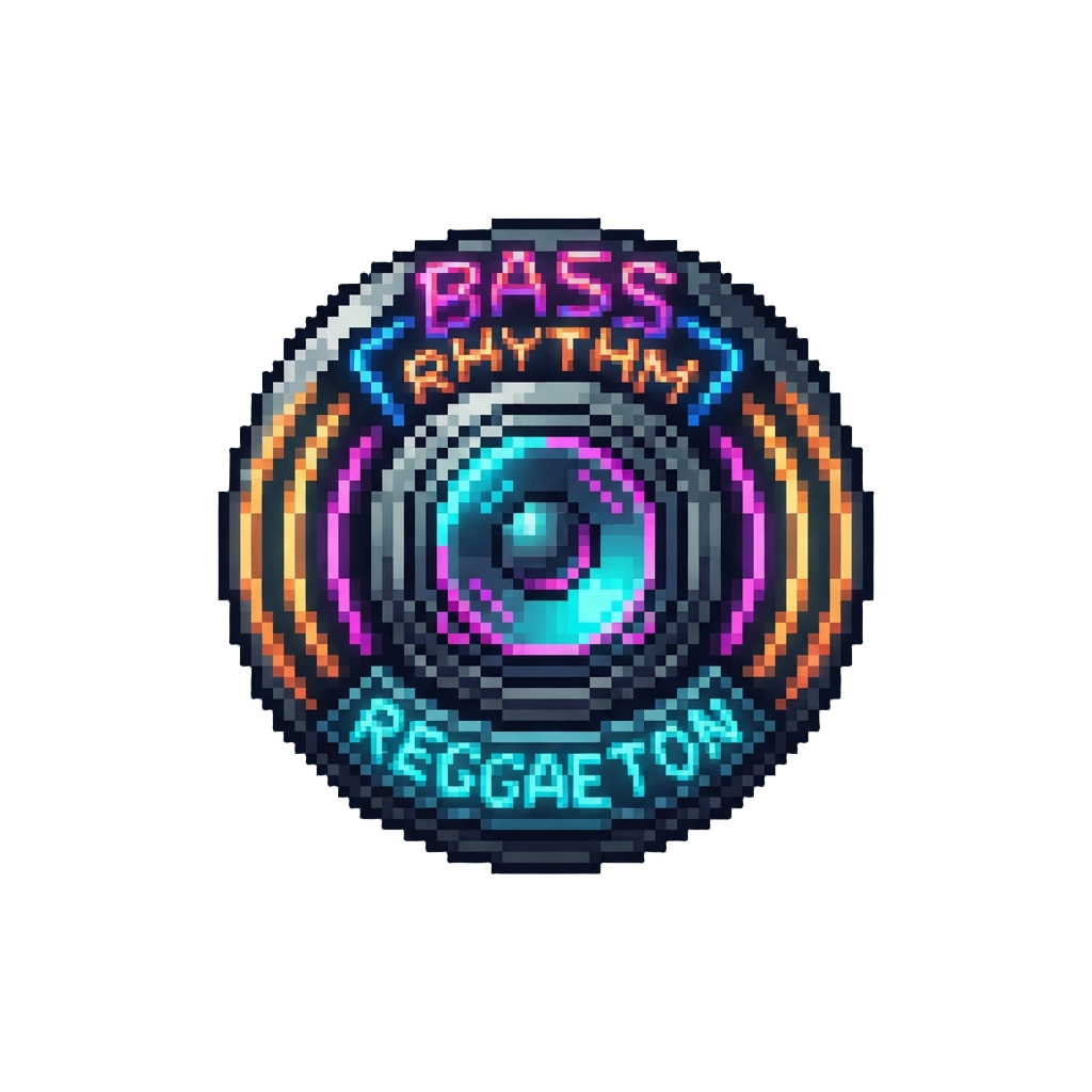 A Heavy Bass Neon-glowing Reggaeton Rhythm