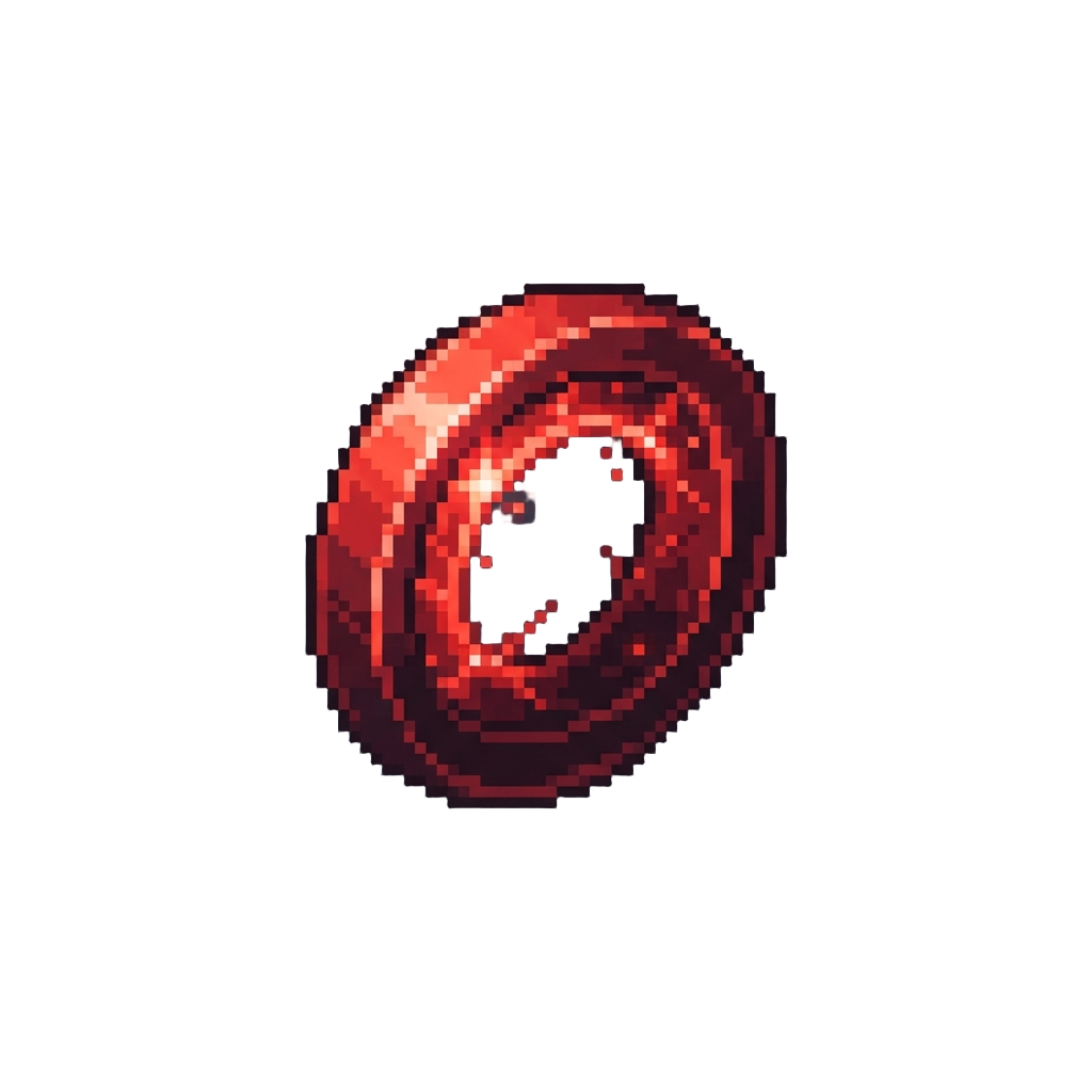 A Pulsing Blood-red Plasma Ring