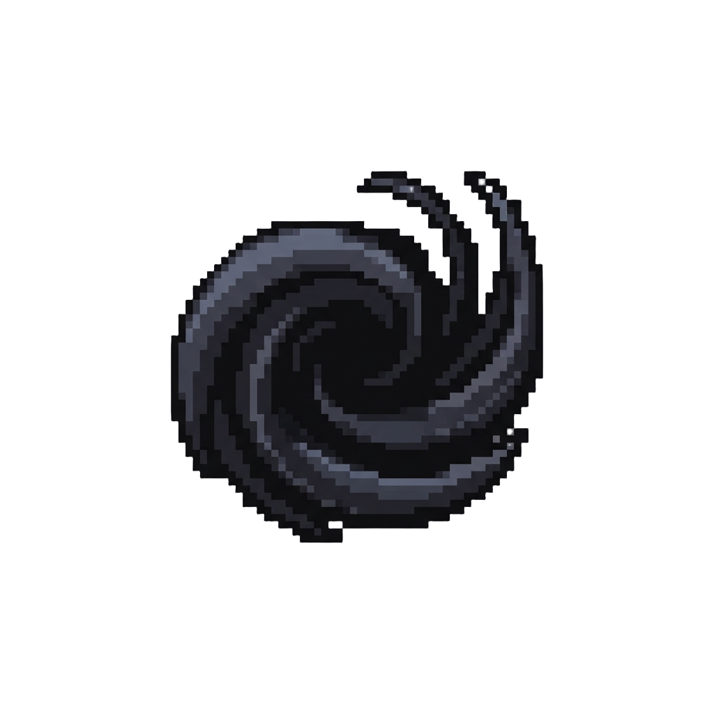 A Swirling Pitch-black Shadow Aura