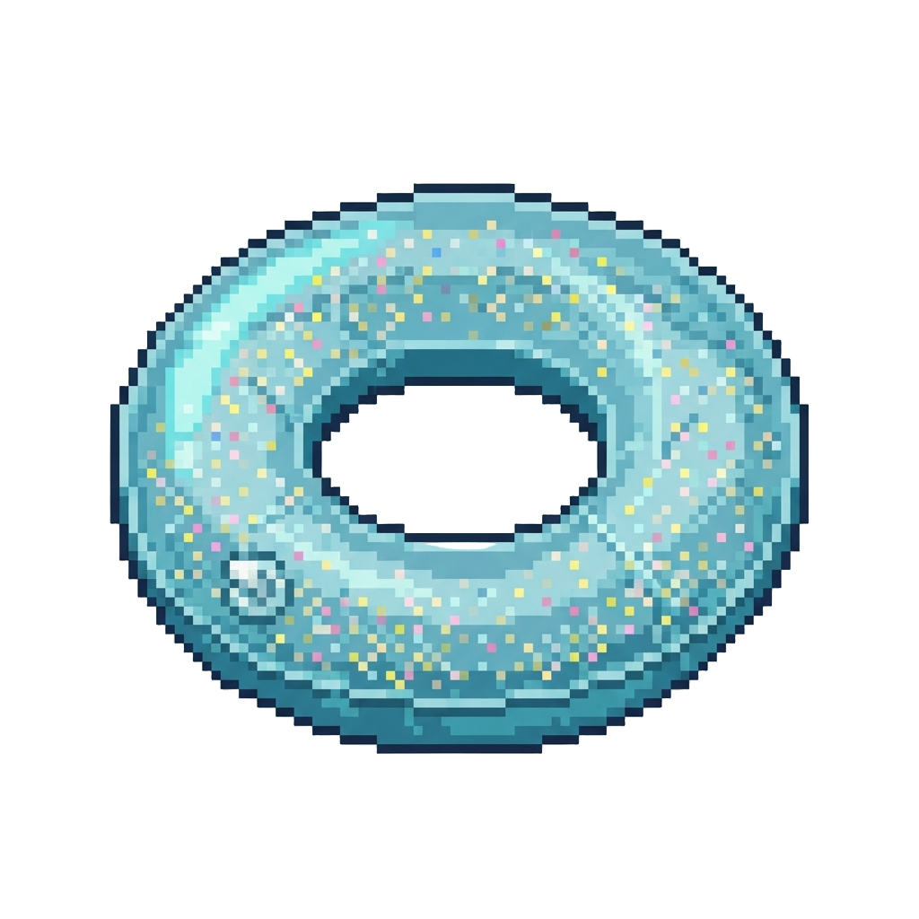 Clear Glitter Pool Ring