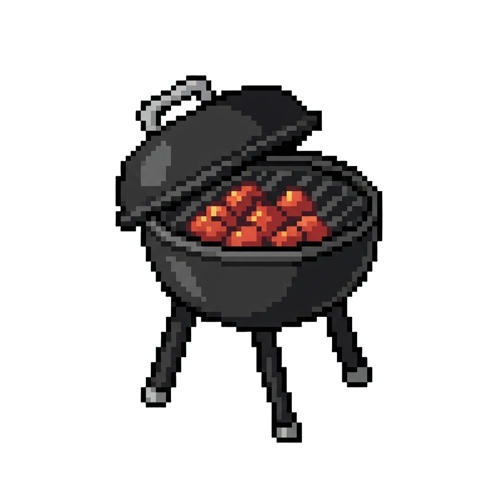 Charcoal Grill with Toy Embers