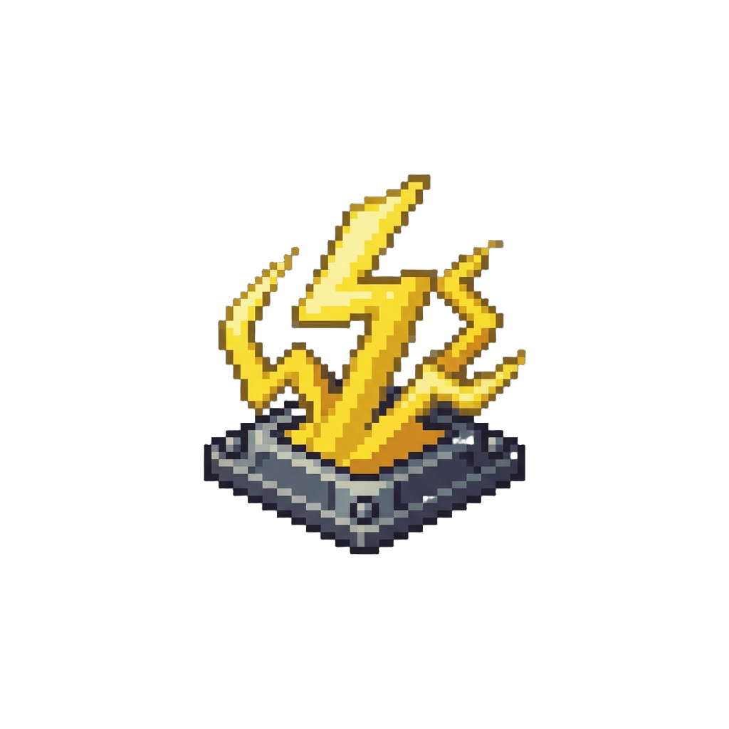 Yellow Lightning Floor Grid Spark