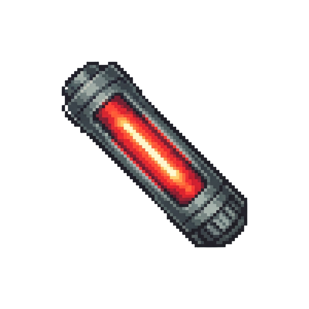 A Searing Ruby Energy Pulse Shaft