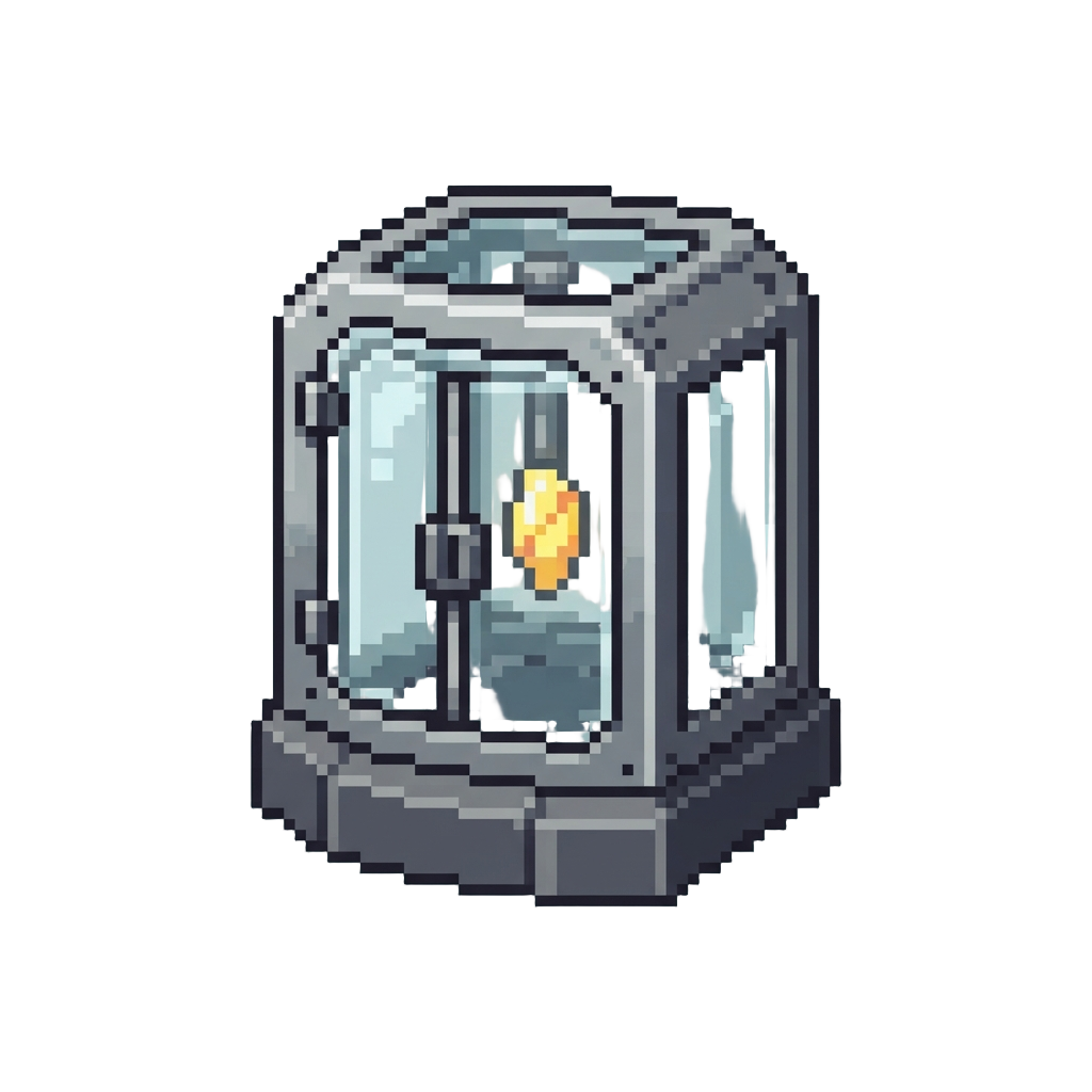 A Heavy Plastic Glass Cage Pod