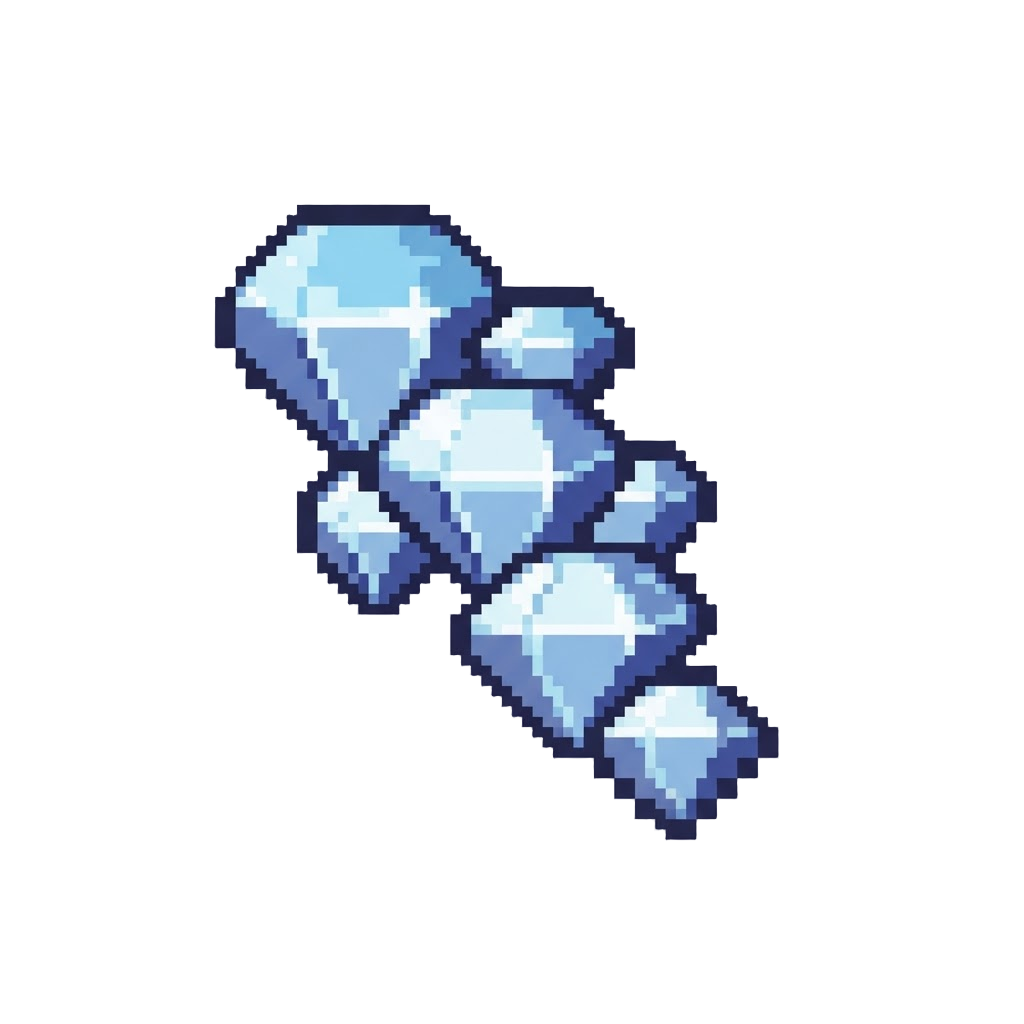 A Cascade of Glittering Diamonds