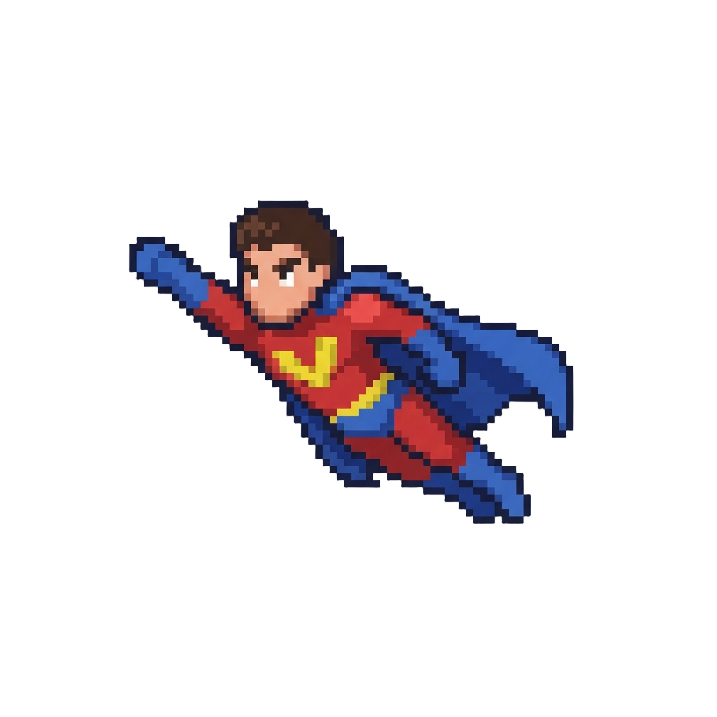 A Triumphant Superhero Glide Posture