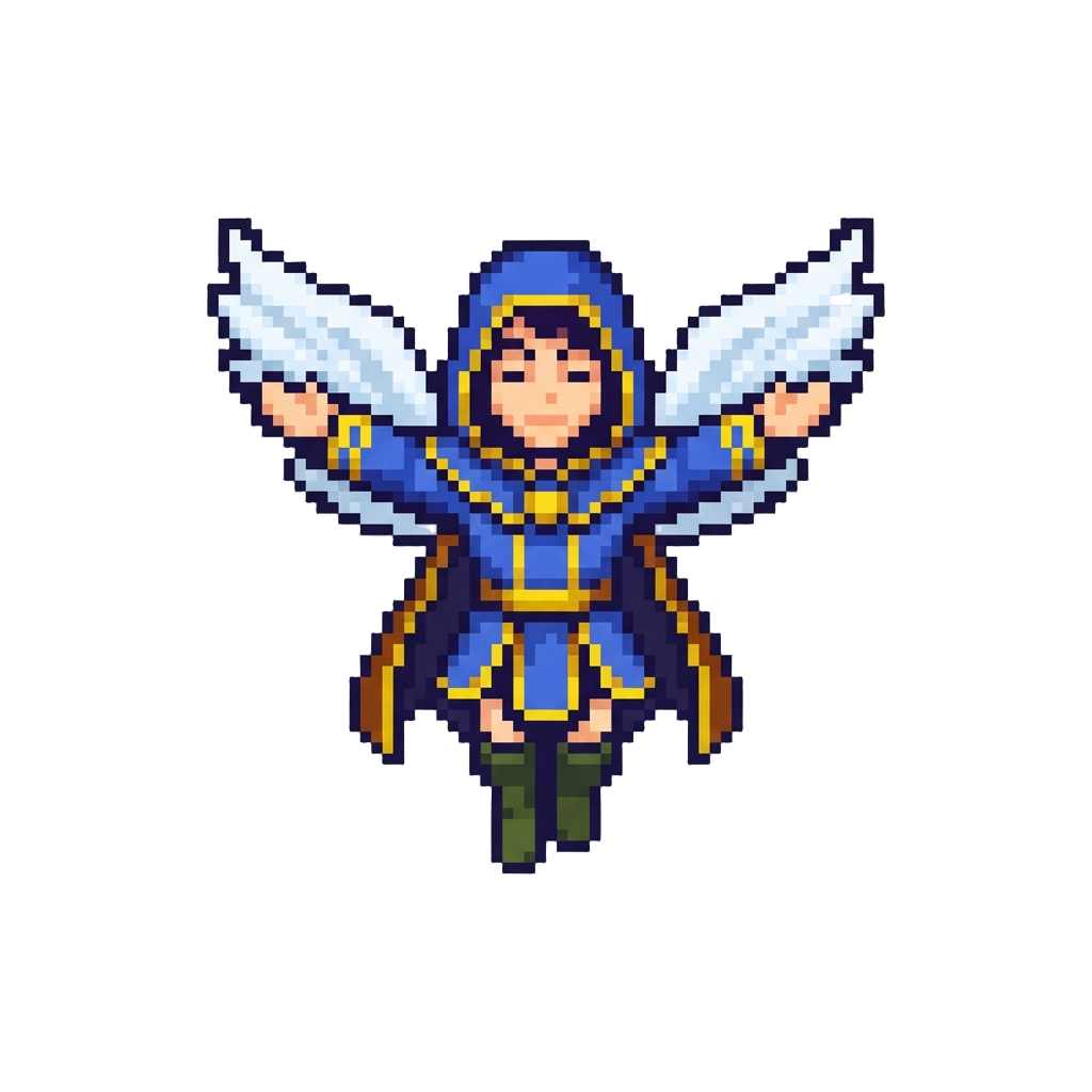 A Serene Arms-spread Soaring Pose