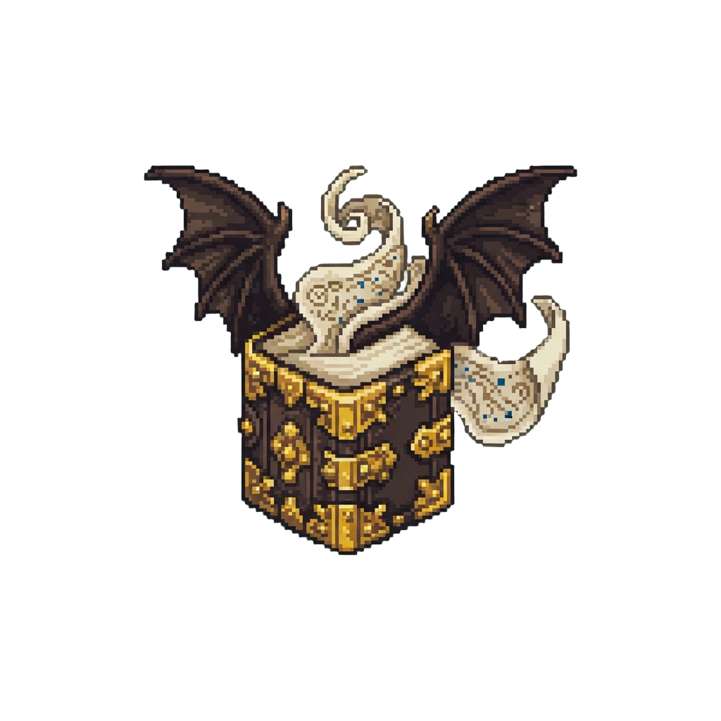 A Heavy Gilded Atlas Flapping Its Covers Like Bat Wings with Loose Swirling Maps