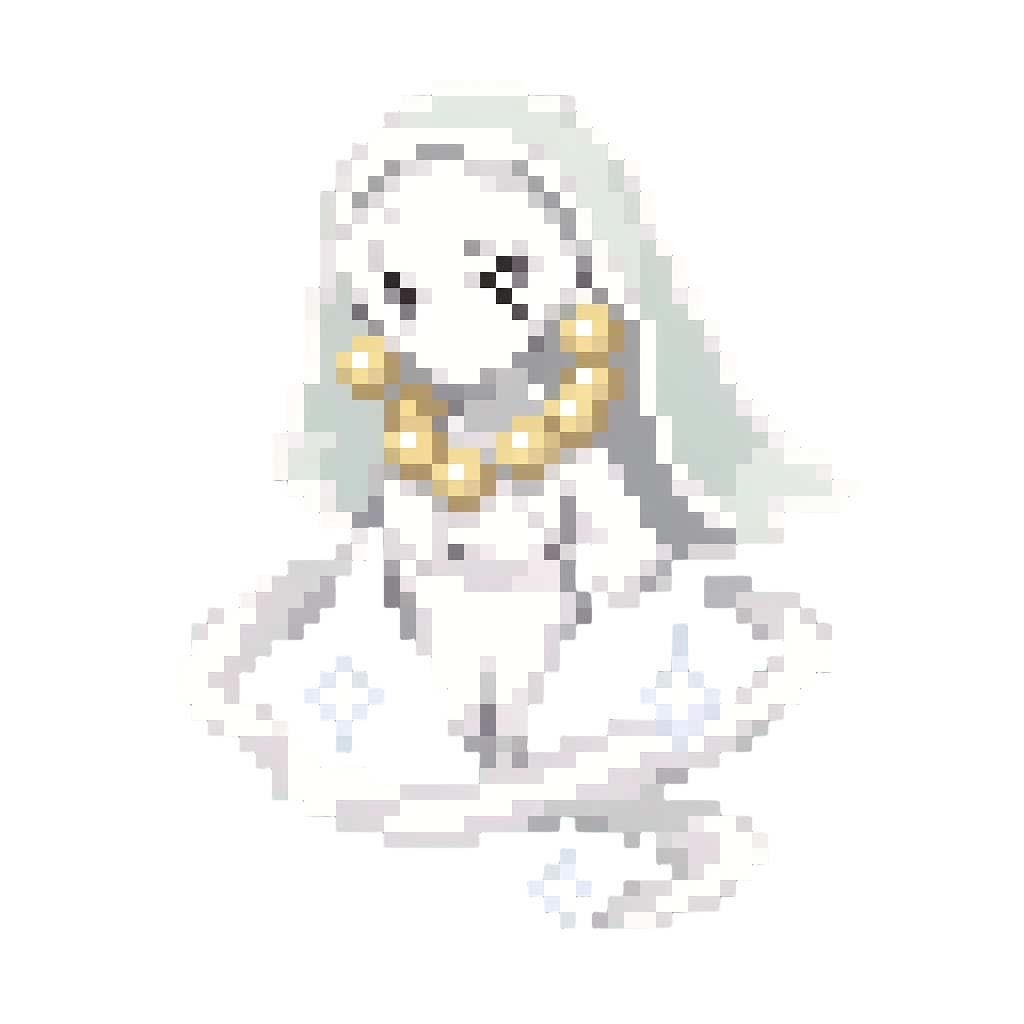 A Weeping Phantom Bride Adorned in Antique Pearl Jewelry Hovering with Swirling Spectral Mist