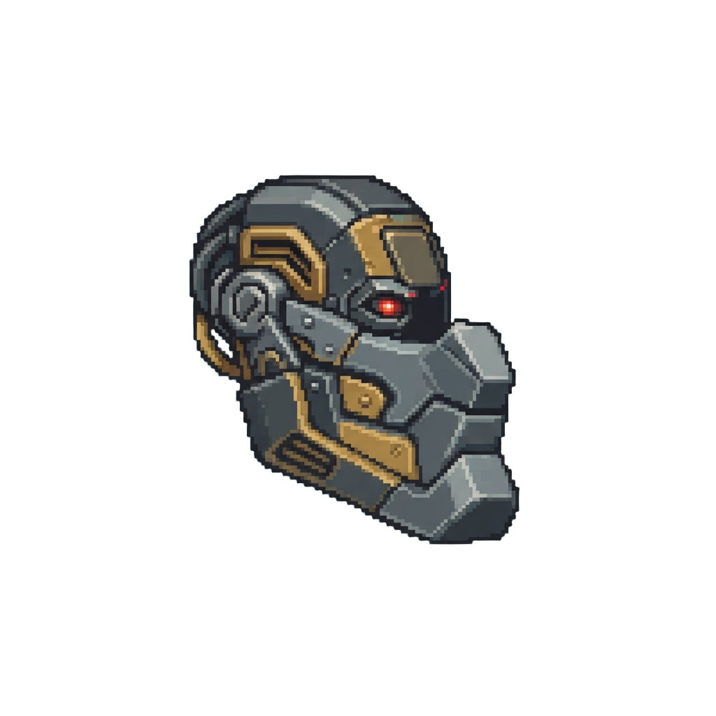A Cyborg Villain Whose Mechanical Jaw Deflects the Hand Completely