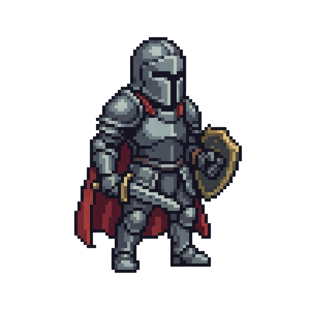 An Armored Hero Figure Whose Face Clangs Like Solid Metal