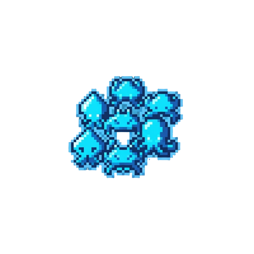 A Swarm of Glowing Space Invaders