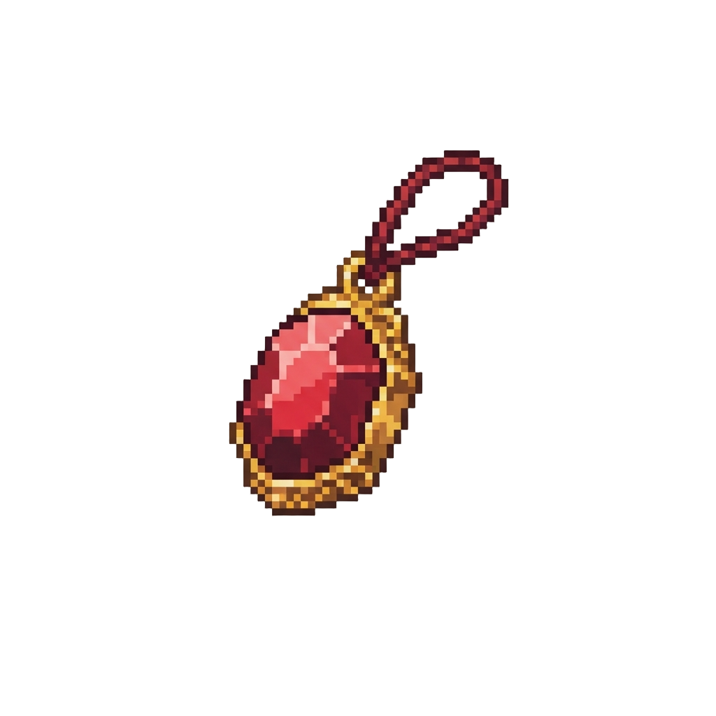A Polished Ruby Wealth Charm