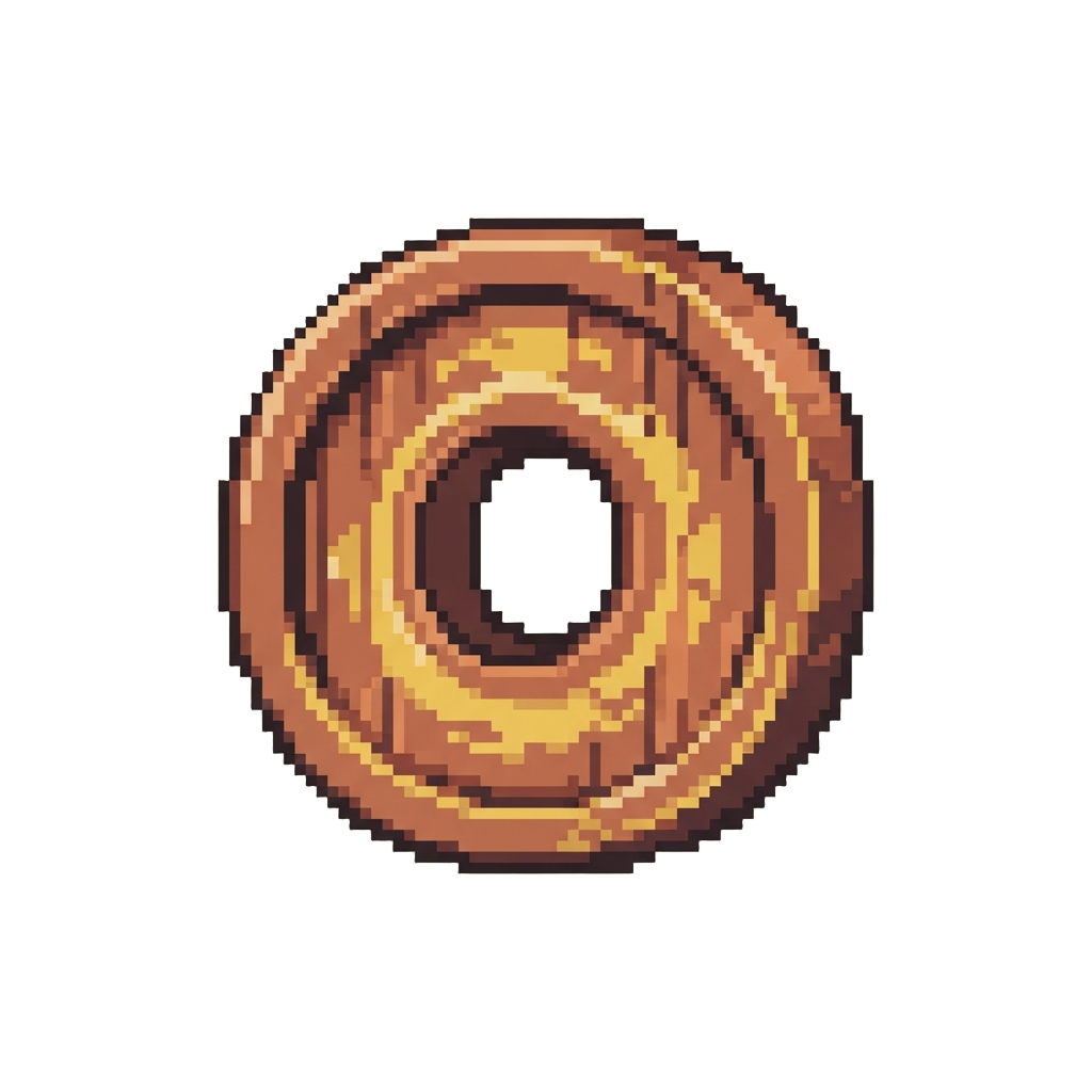 A Hollow Painted Wooden Coin