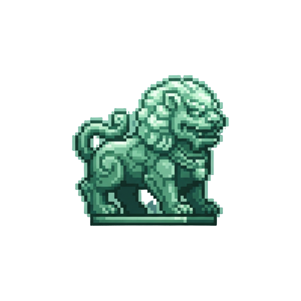 A Glowing Jade Lion Figurine